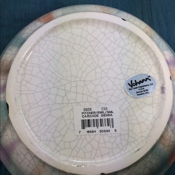 ⭐️Vintage Vohann Of California Original Design Cascade Sienna Pitcher & Bowl MCM - Picture 8 of 11